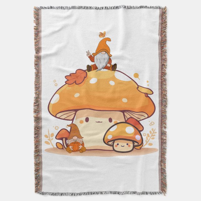 Cobertor Mushroom e Gnome Fall (Frente Vertical)
