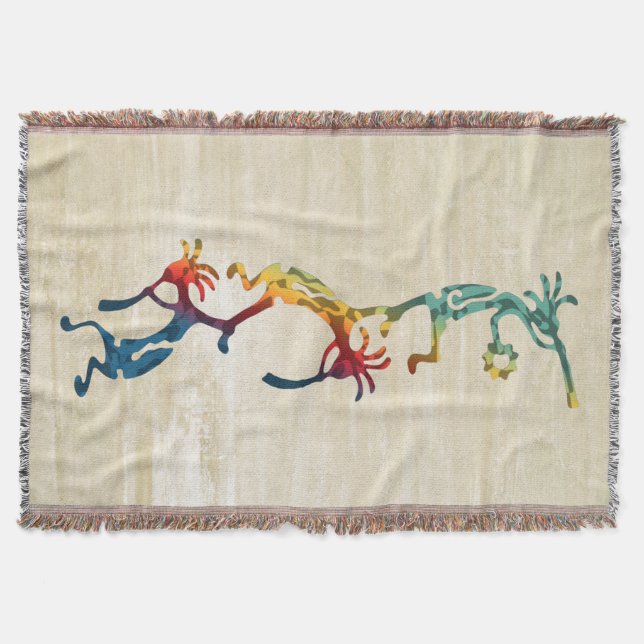 Cobertor Músico KOKOPELLI acrobatas + suas ideias (Frente)