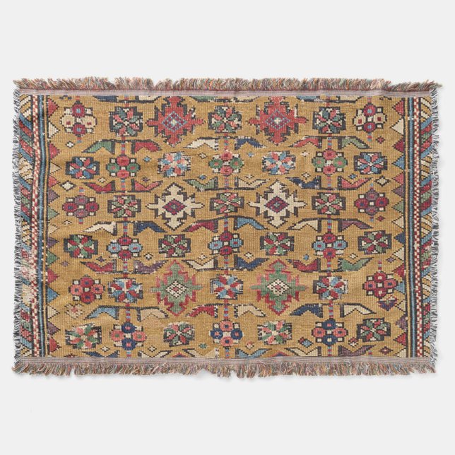 Cobertor Mustard Khyrdagyd Vermelho Negro Colorido do Sécul (Frente)