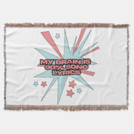 Cobertor My Brain is 90% Song Lyrics – Funny Retro Pop Art