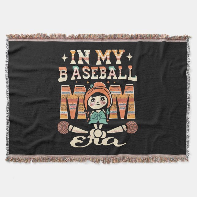 Cobertor Na Minha Era Da Mãe Do Baseball (Frente)
