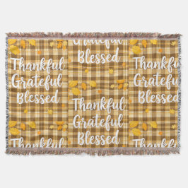 Cobertor Na moda abençoado, grato, Ação de Graças