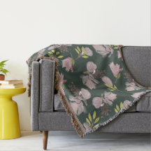 Na moda de padrão floral verde-oliva moderno