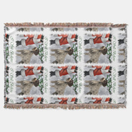 Cobertor Natal do ponteiro alemão com cabeleireiro