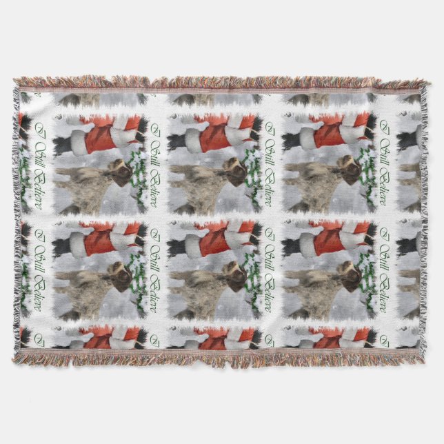 Cobertor Natal do ponteiro alemão com cabeleireiro (Frente)
