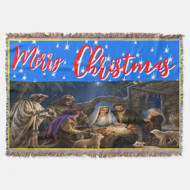 Cobertor natal, personalizado, Throw, Fleece e Sherpa (Frente)