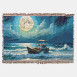 Cobertor Navio antigo na costa