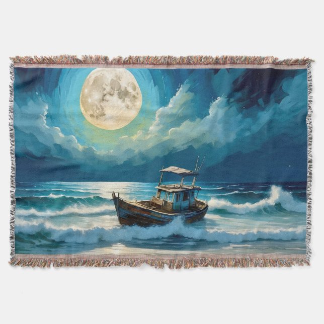 Cobertor Navio antigo na costa (Frente)