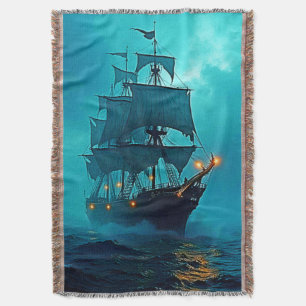 Cobertor Navio Fantasma na Design do Stormy Seas