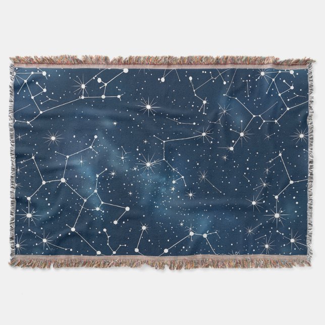 Cobertor Nebulosa Estelar Cósmica Branca Turquesa Mística (Frente)