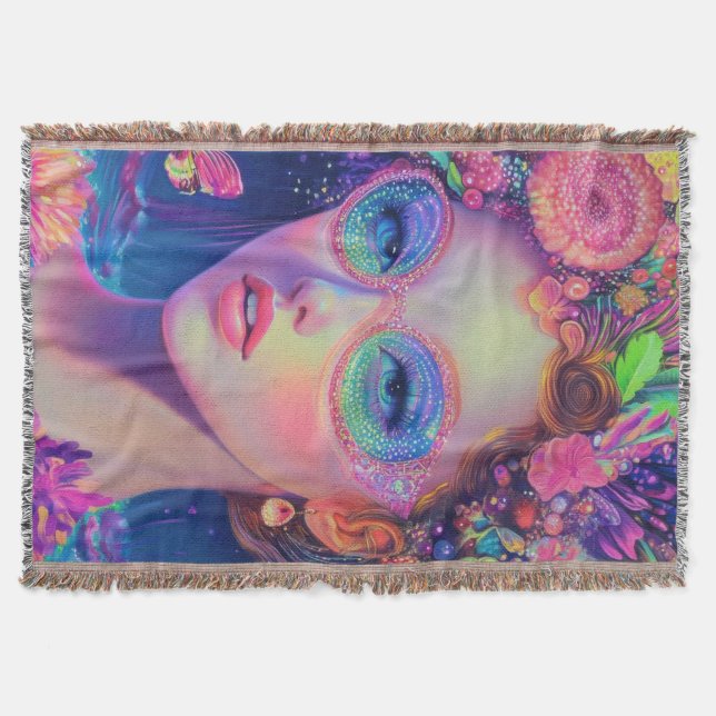 Cobertor Neon Garden Goddese (Frente)