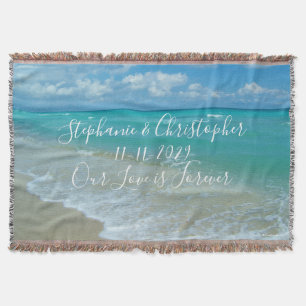Cobertor Newlywed personalizado costume do casamento de