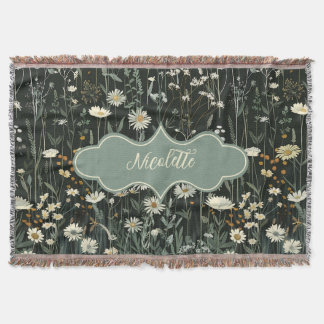 Cobertor Nicolette Dark Daisy Floral