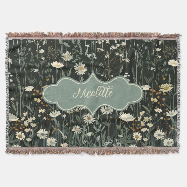 Cobertor Nicolette Dark Daisy Floral (Frente)
