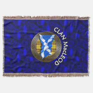 Cobertor Nó de Tecido MacLeod e Bandeira do Clã