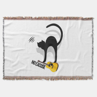 Cobertor No Excuse Cat per throw blanket