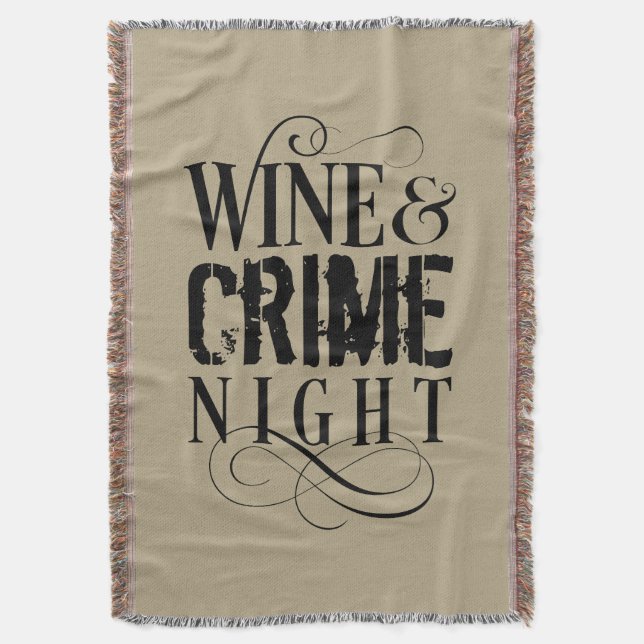 Cobertor Noite do Vinho e Crime - Engano e verdadeiro crime (Frente Vertical)