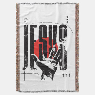 Cobertor Nome acima de todo Nome Jesus grunge moda streetwe