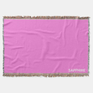 Cobertor Nome da cor rosa de apphire