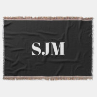 Nome das iniciais do monograma personalizado preto