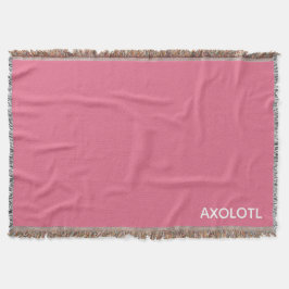 Cobertor Nome de cor rosa Axolotl
