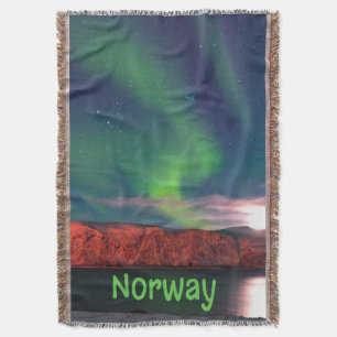 Cobertor Noruega - Norte escandinavo - Luzes vermelhas