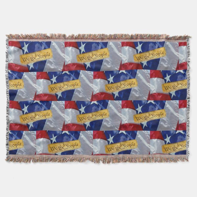 Cobertor Nós, A Bandeira Americana Da Pessoas (Frente)