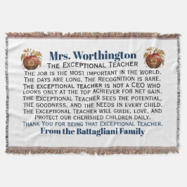 Cobertor NOVO Professor EXCEPCIONAL Popular Obrigado Jogar