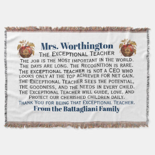 Cobertor NOVO Professor EXCEPCIONAL Popular Obrigado Jogar