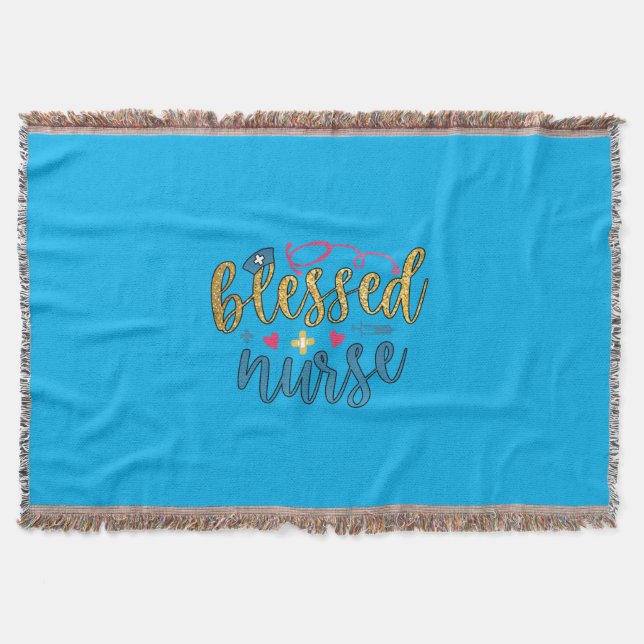 Cobertor Nurse Gift | Blessed Nurse (Frente)