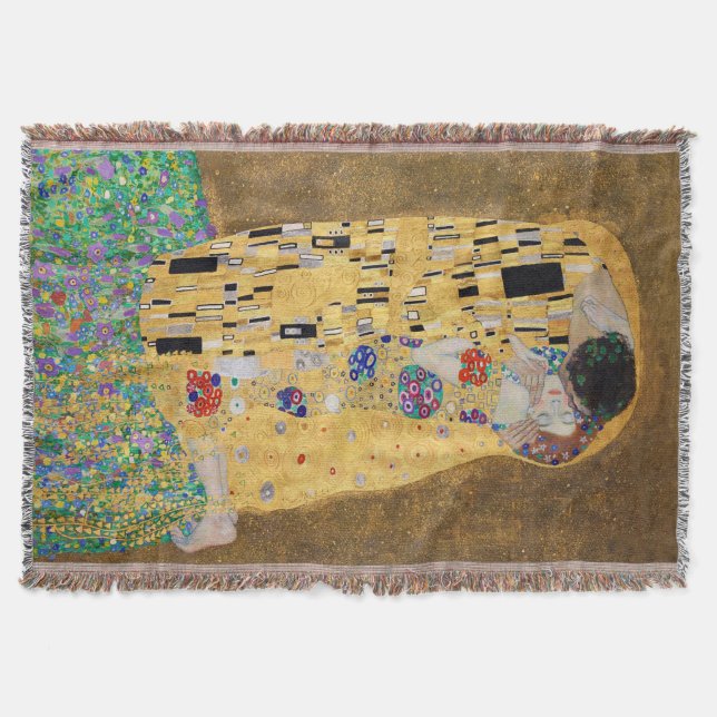 Cobertor O Beijo de Gustav Klimt (Frente)