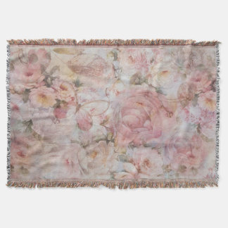 Cobertor O Bohemian cora tipografia floral da colagem