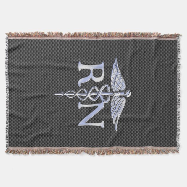 Cobertor O Caduceus do RN da enfermeira diplomada (Frente)