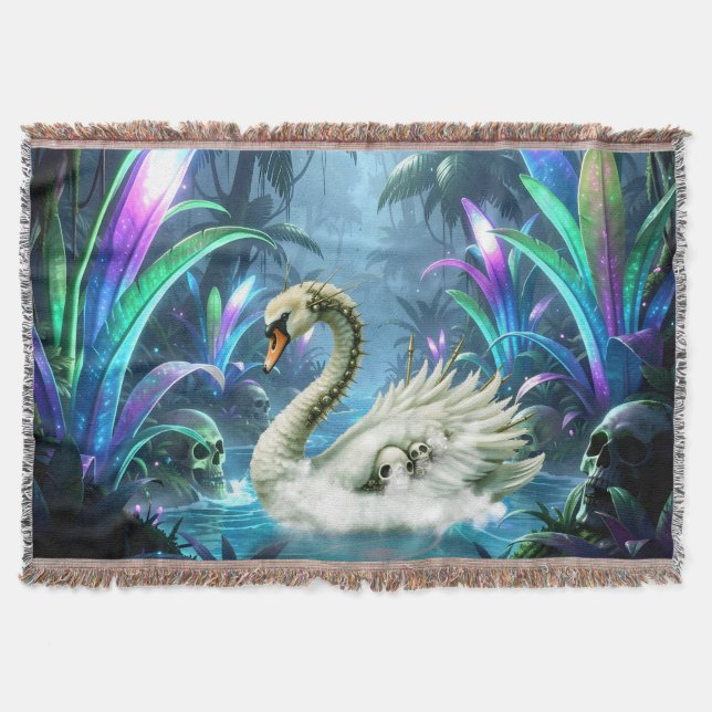 Cobertor O Cisne das Águas Esquecidas.  (Frente)