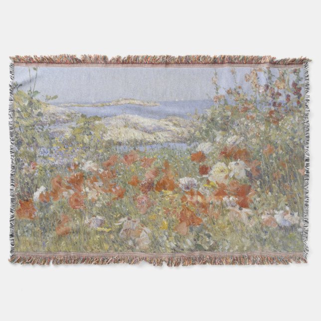 Cobertor O Jardim de Celia Thaxter por Frederick Childe Has (Frente)