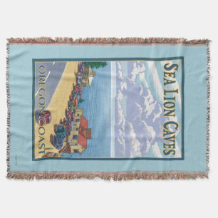 Cobertor O leão de OregonSea cava o poster das viagens