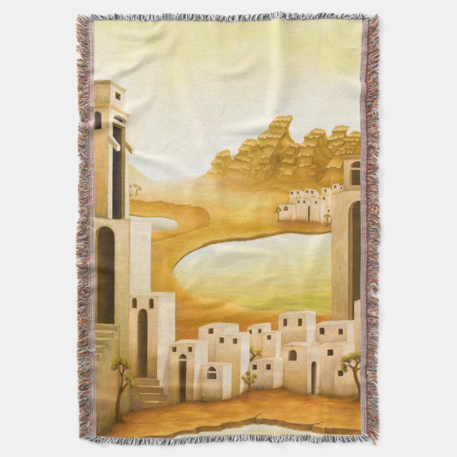 Cobertor "O lugar" - Oriente Médio / Pintura do Deserto do  (Frente Vertical)