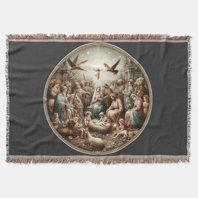 Cobertor O nascimento de Jesus Cristo (Frente)