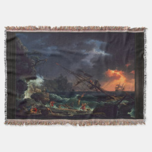 Cobertor O naufrágio de Claude Joseph Vernet