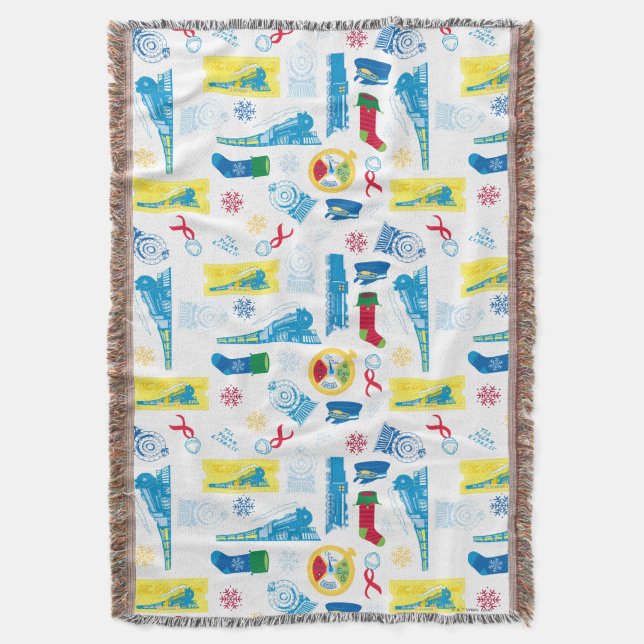 Cobertor O Polar Express | Padrão de Ícone de Natal (Frente Vertical)