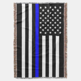 Cobertor O símbolo fino americano de Blue Line
