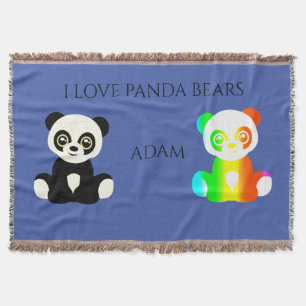 Cobertor O urso Panda personalizado lança cobertor.