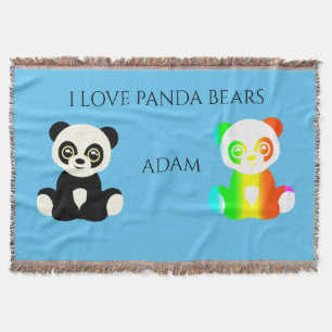 Cobertor O urso Panda personalizado lança cobertor.