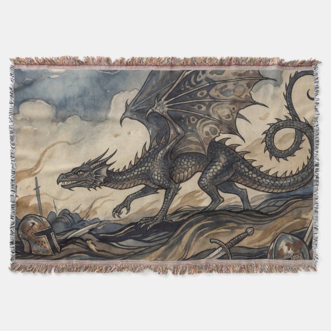 Cobertor O Wyvern Sobre Cavaleiros Caídos (Frente)