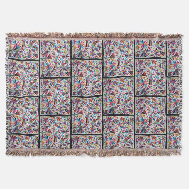 Cobertor Oaxaca México Boho étnico latino-americano maia (Frente)