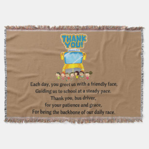 Cobertor Obrigado, Motorista De Ônibus Escolar.