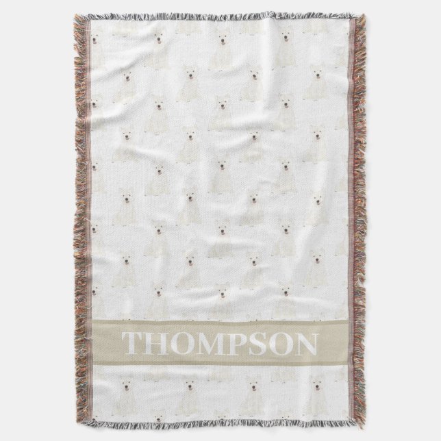 Cobertor Oeste do Oeste, Terrier Rosa Personalizado (Frente Vertical)