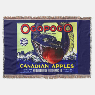 Cobertor Ogopogo canadiano maçãs fruta