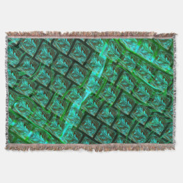 Cobertor "Olhos verdes em grelha", arranhados e borrados