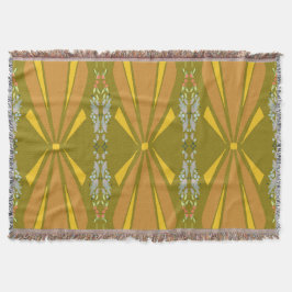 Cobertor Olive Art Deco Explosão Dourada